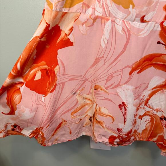 Abel the Label Maxi Sundress S Pink Floral Lola Front Slit Button Up V-Neck NWT - Picture 10 of 10